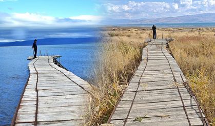 Van Gölü çok çekildi!