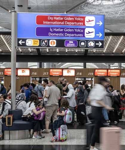 Havalimanları 3 ayda yaklaşık 50 milyon yolcu ağırladı