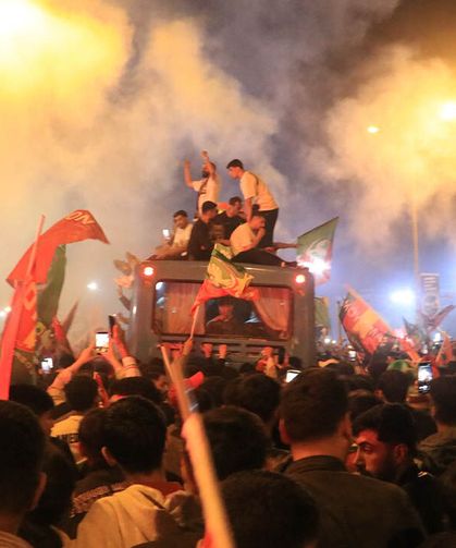 Amedspor'a coşkulu karşılama