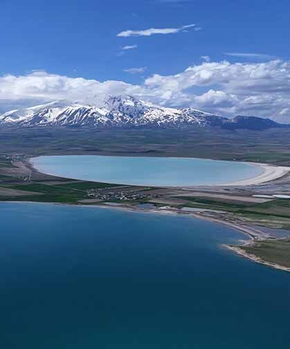 Van Gölü ve Arin Gölü aynı kadrajda görüntülendi