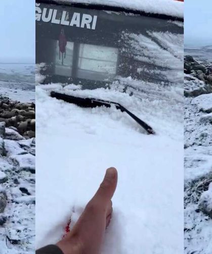 Kars'a kış geri döndü!
