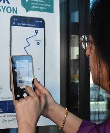 Hastanede yön bulmayı kolaylaştıran dijital sistem
