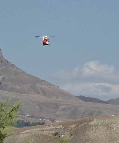 Sarılık hastası bebek ambulans helikopter ile Van
