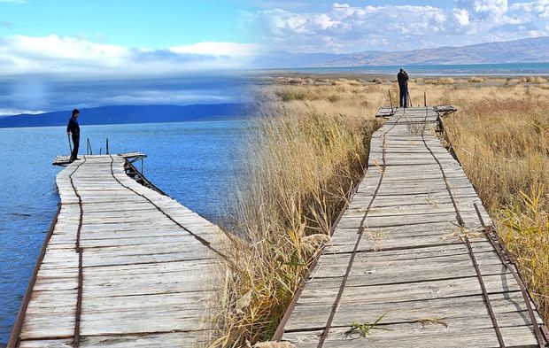 Van Gölü çok çekildi!
