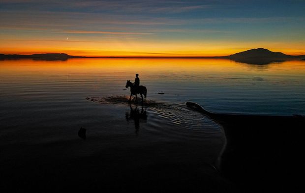 Van'da gün batımı