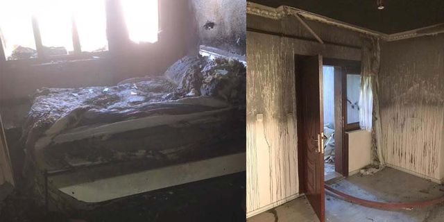 Van’da çıkan yangında bir ev kullanılamaz hale geldi