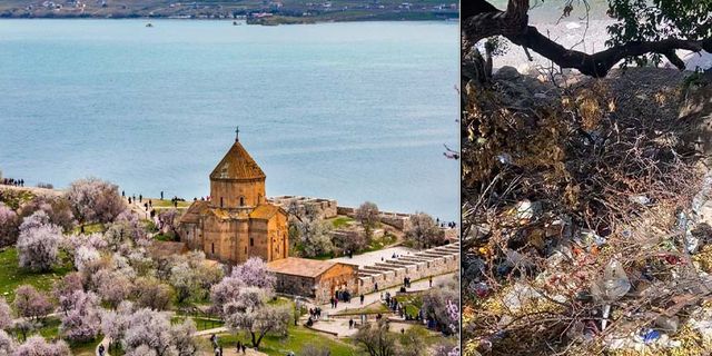 Akdamar Adası’nda rahatsız eden görüntüler