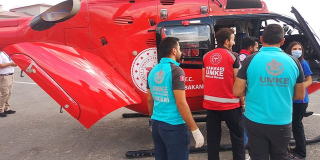 6 yaşındaki çocuk için ambulans helikopter ve uçak havalandı