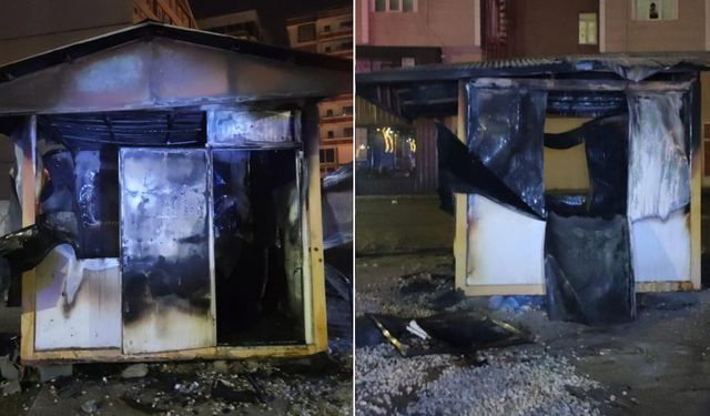 Otopark kulübesi alev alev yandı: 4 araç hasar gördü