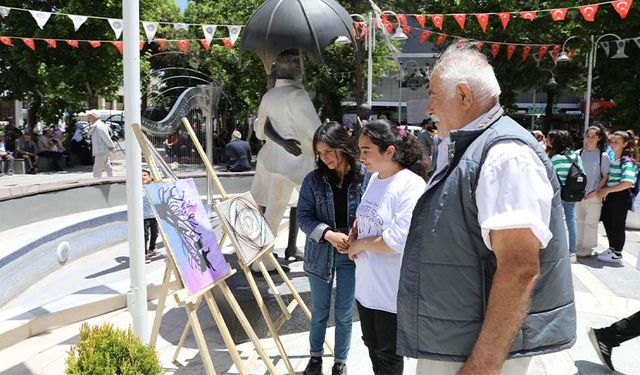 Öğrencilerden görsel sanatlar sergisi