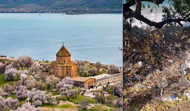 Akdamar Adası’nda rahatsız eden görüntüler