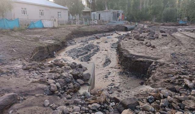 Başkale’de sağanak sele dönüştü, tarım arazileri zarar gördü