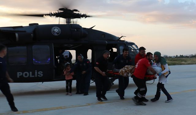 Van'da polis helikopteri hamile kadın için havalandı