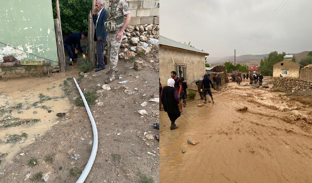 Van’da sağanak su baskınlarına neden oldu