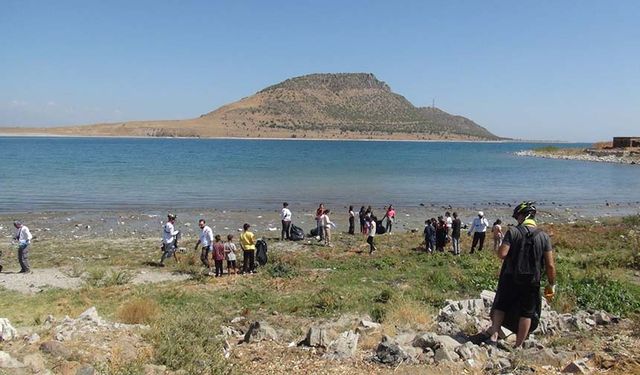 Doğaseverler Van Gölü kıyılarını temizledi