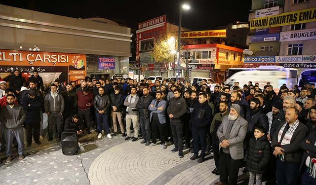 İsrail'in Gazze'ye yönelik saldırıları Van'da protesto edildi