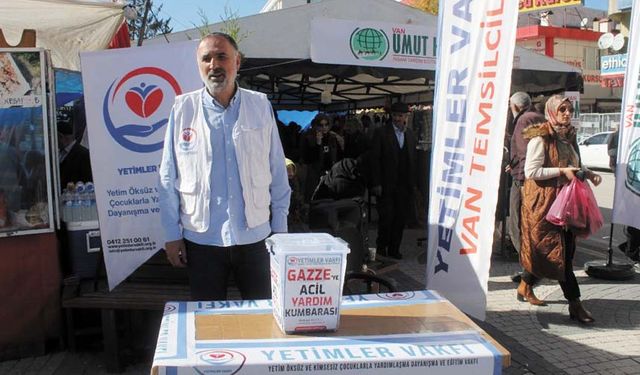 Van'da Gazze'ye acil yardım standı açıldı