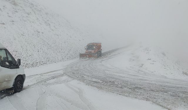 Van'da kara hazırlıksız yakalanan sürücüler zor anlar yaşadı