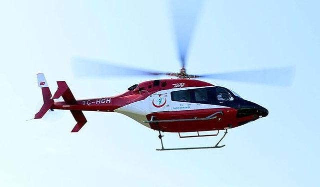 Van'da zehirlenen kadın, ambulans helikopterle hastaneye ulaştırıldı