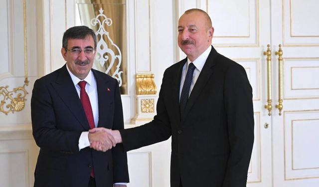 Aliyev, Cumhurbaşkanı Yardımcısı Yılmaz'ı kabul etti