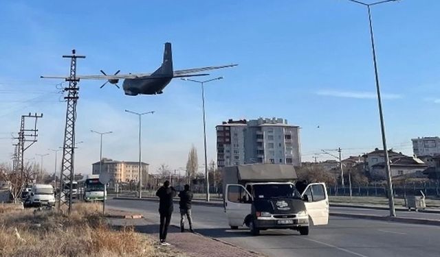 Askeri eğitim uçağı teknik arıza nedeniyle acil iniş yaptı