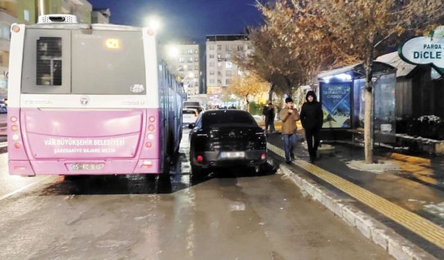 Van'da duraklar park işgali altında…