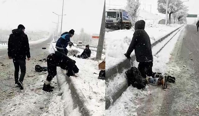 Kaçak göçmen taşıyan kamyonet kaza yaptı; 5 yaralı