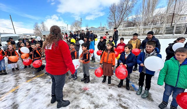 Türk Kızılay gönüllüleri düzenledikleri şenlikle Van'daki çocukları sevindirdi