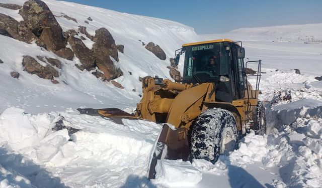 Erciş’te tipiden kapanan yollar açılıyor