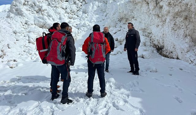 AFAD ekipleri Van'da çığ düşen yolda inceleme yaptı