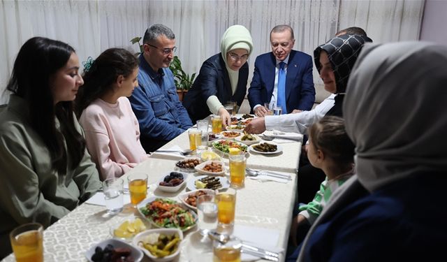 Erdoğan, iftarda Taş ailesinin misafiri oldu