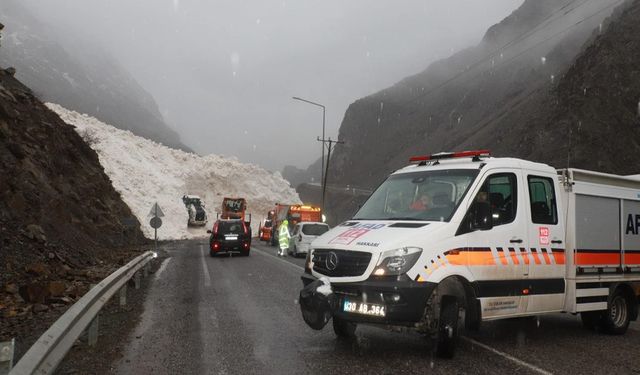 Hakkari'de çığ felaketi: Onlarca araç yolda kaldı