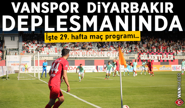 Van Spor Diyarbakır deplasmanında! İşte 29. hafta maç programı…