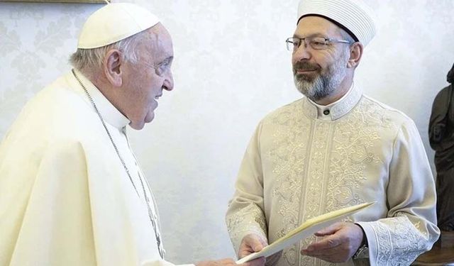Erbaş, Erdoğan'ın Filistin mektubunu Papa'ya iletti