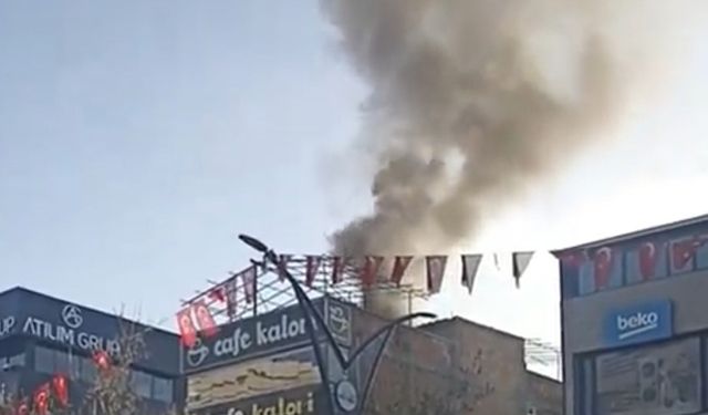 Van’da iş merkezinde korkutan yangın