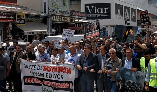 Erciş’te İsrail’in katliamları protesto edildi