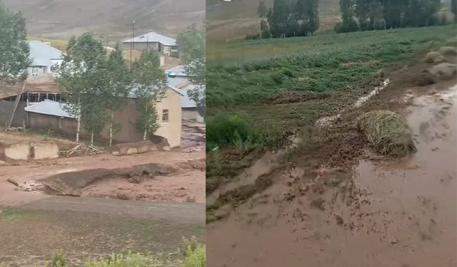 Saray'da sel: Ekili alanlar zarar gördü