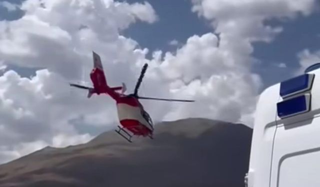 Van'da yüksekten düşen bebek için helikopter ambulans havalandı