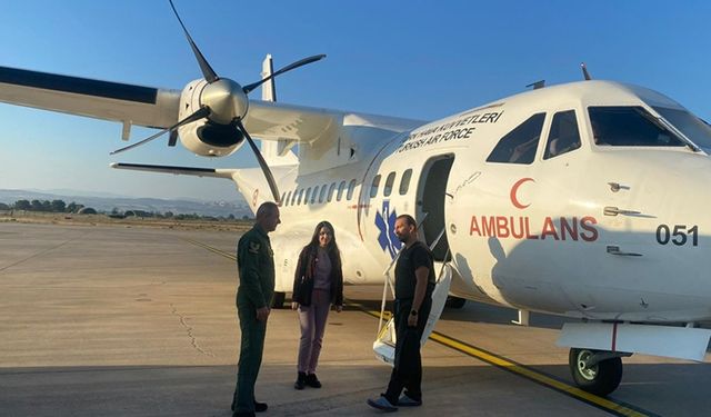 Hava Kuvvetlerine ait ambulans uçak organ nakli için havalandı