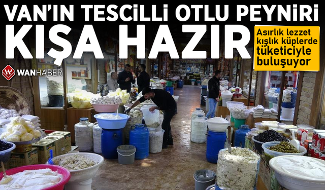 Van'ın tescilli otlu peyniri kışa hazır