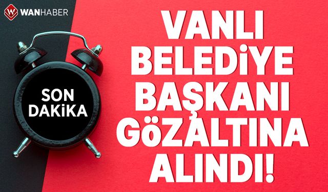 Vanlı Belediye Başkanı gözaltına alındı!