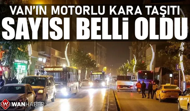 Van’da kaç adet motorlu kara taşıtı var? TÜİK verileri açıkladı