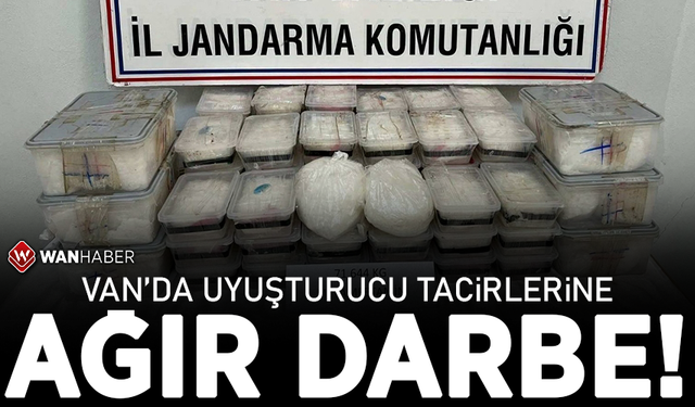 Van'da uyuşturucu tacirlerine ağır darbe!