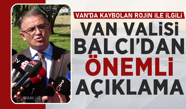 Van’da kaybolan Rojin ile ilgili Vali Balcı’dan önemli açıklama! “Rojin'i arama çalışmalarımız 81 ilde devam ediyor”