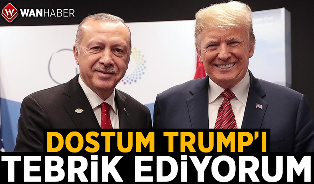 Erdoğan: Yeniden ABD Başkanı seçilen dostum Donald Trump'ı tebrik ediyorum