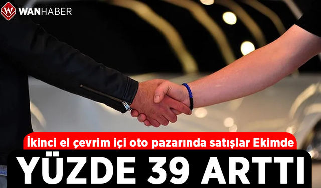 İkinci el çevrim içi oto pazarında satışlar ekimde yüzde 39 arttı