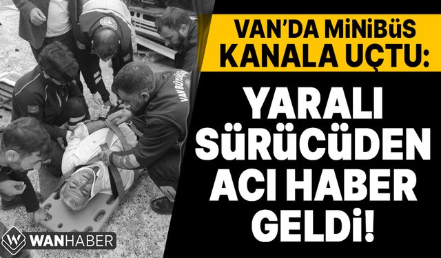 Van'da minibüs kanala uçtu!