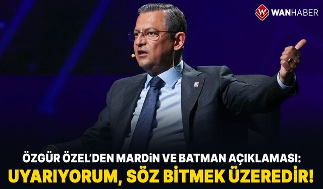 CHP lideri Özgür Özel'den ilk açıklama: 'Uyarıyorum, söz bitmek üzeredir!'