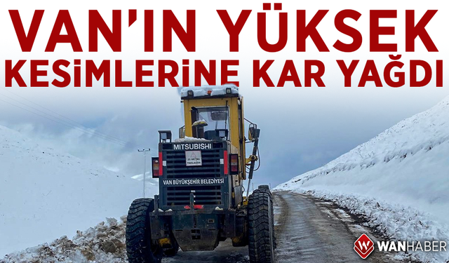 Van'ın yüksek kesimlerine kar yağdı