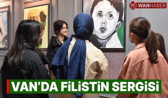 Van'da Filistin temalı resim sergisi